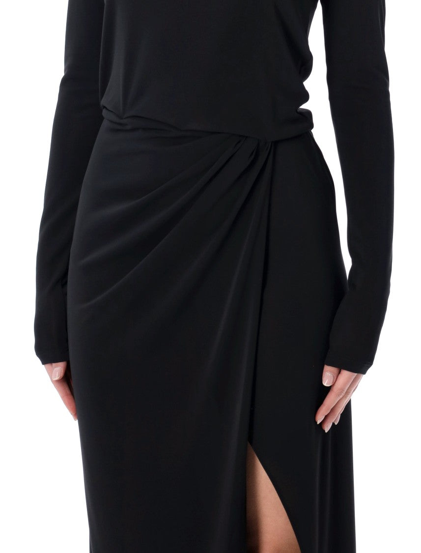 The Andamane Gia Fluid Draped Maxi Dress