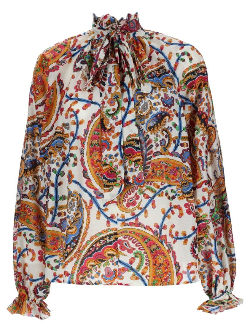 Etro Vibrant Paisley Pattern Cotton-Blend Blouse