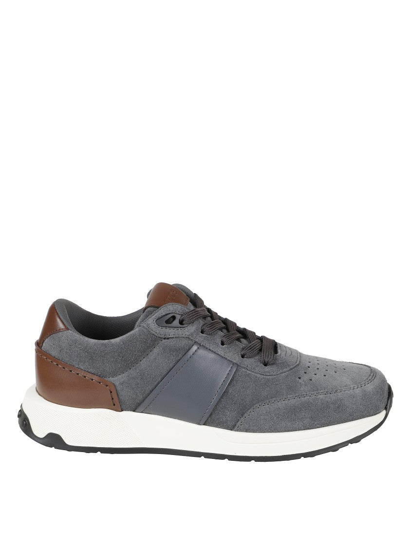 Tod's Contemporary Grey Sneakers With Suede And Leather Accents