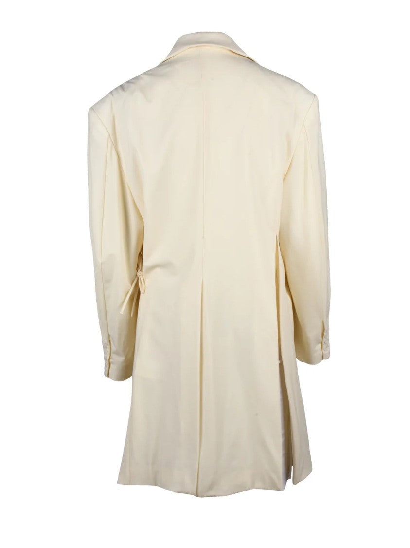 Act N°1 Long Wool Stretch Jacket With Tailored Silhouette And Flap Pockets
