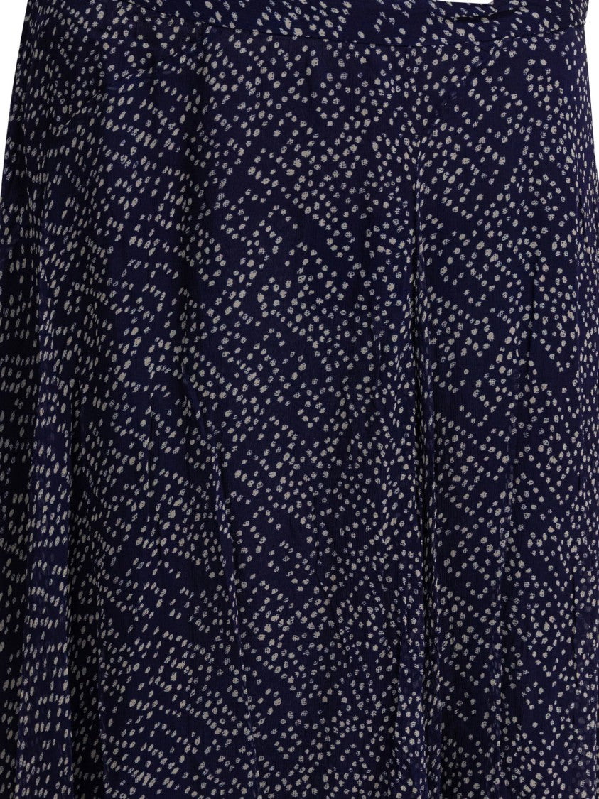 Isabel Marant Étoile Blue Viscose Skirt With Ruffle Detail