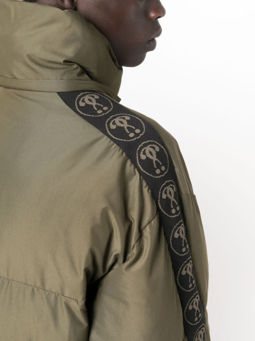 Moschino Logo-Print Padded Jacket With Detachable Hood