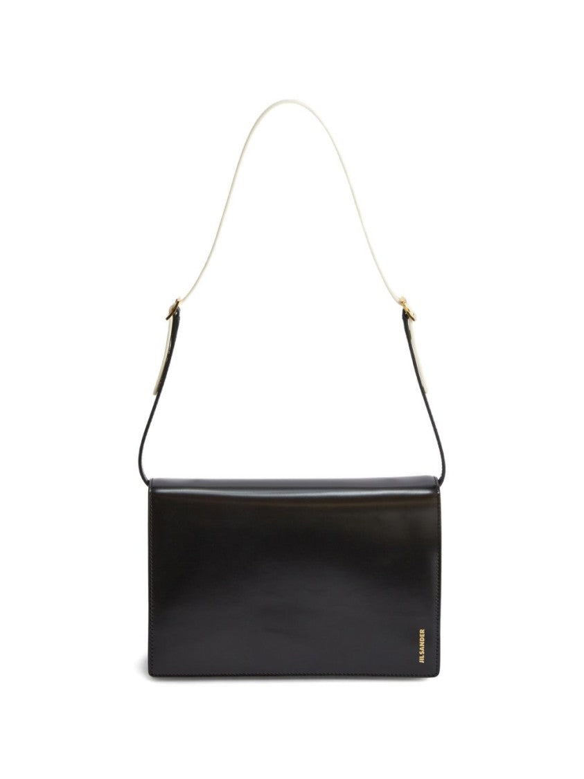 Jil Sander Small Leather Two-Tone Strap Shoulder Bag
