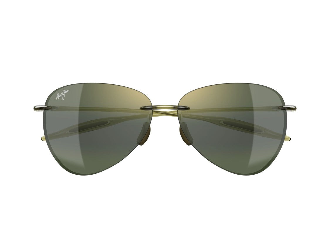 Maui Jim Green Mj0421s Gradient Rimless Aviator Sunglasses