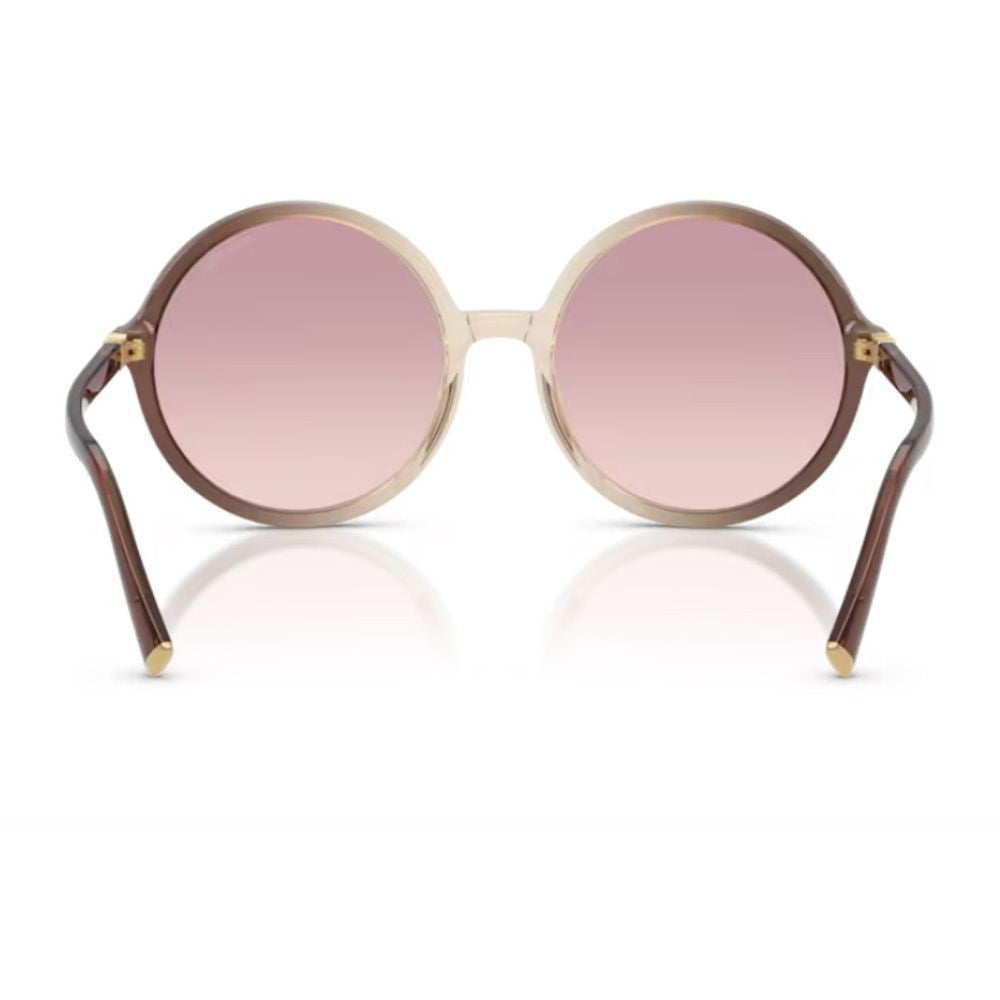 Miu Miu 0Mu B02s Miu Regard Oversized Round Gradient Brown Acetate Sunglasses