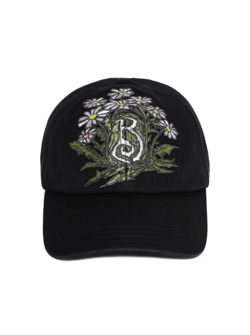 Burberry Daisy B Gabardine Baseball Cap - Black