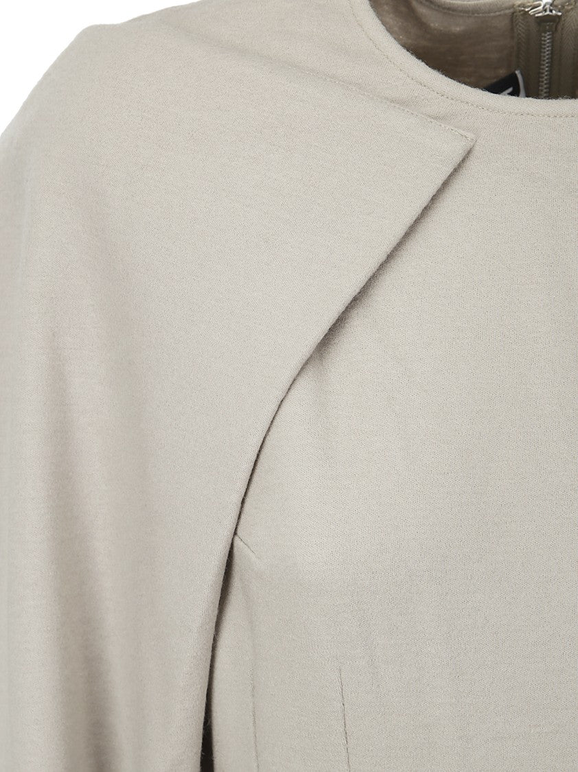 Dawei Crew-Neck Wool Dress