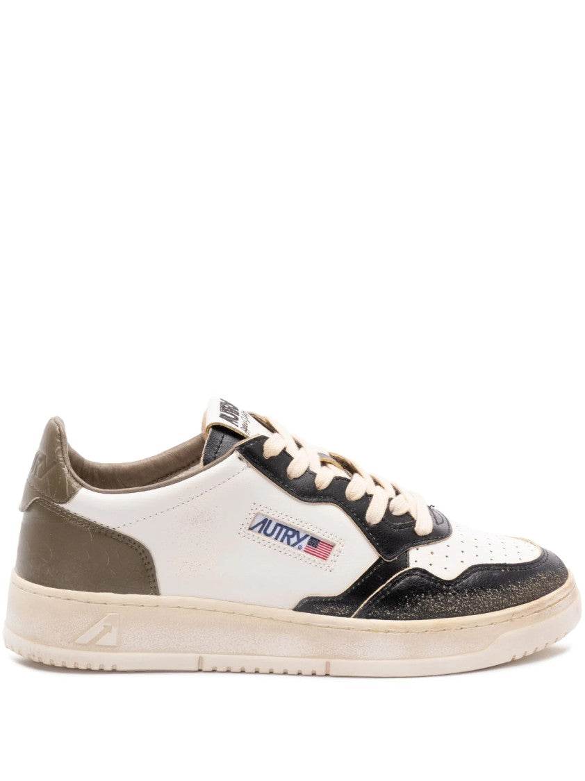 Autry Retro-Inspired Sneakers With Mixed Textures