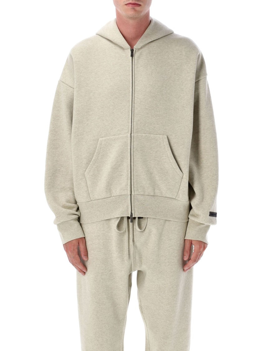 Fear Of God Classic Full-Zip Hoodie With Double-Layer Design And Unique Branding
