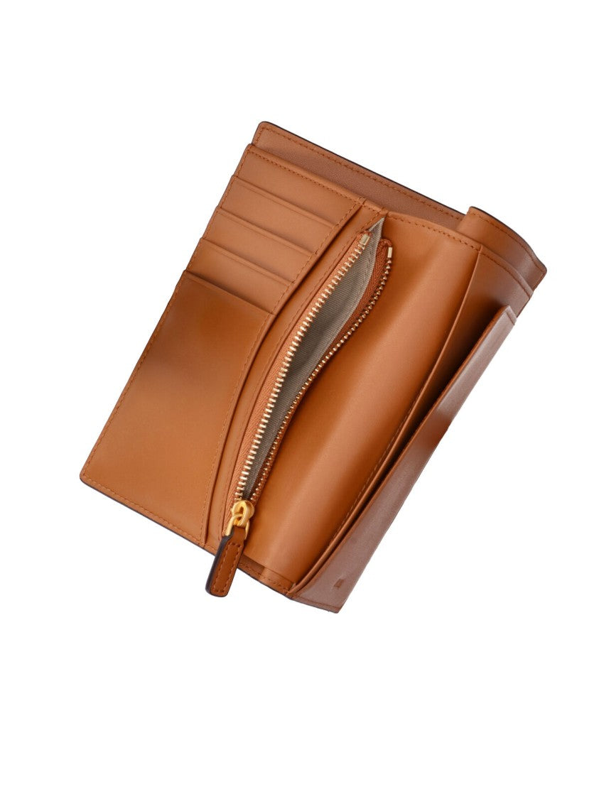 Mcm Brown Ottomar Visetos Monogram Passport Holder