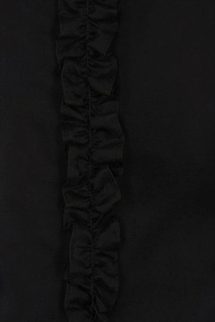 Cecilie Bahnsen Vertical Ruffled Silk Midi Skirt