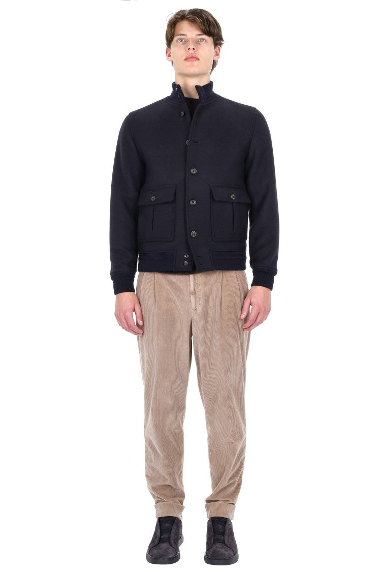 Valstar Ino Wool Diagonal Bomber Jacket