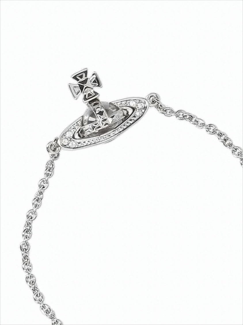 Vivienne Westwood Silver-Tone Chain Bracelet With Orb-Shaped Charm