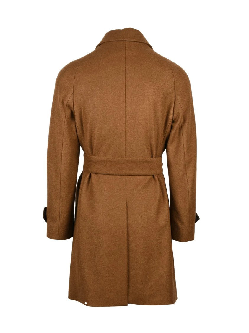 L.B.M. 1911 Brown Polyester-Blend Coat