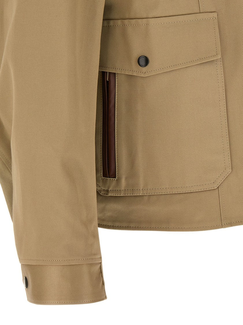 Sacai Blouson Jacket With Nappa Leather Accents