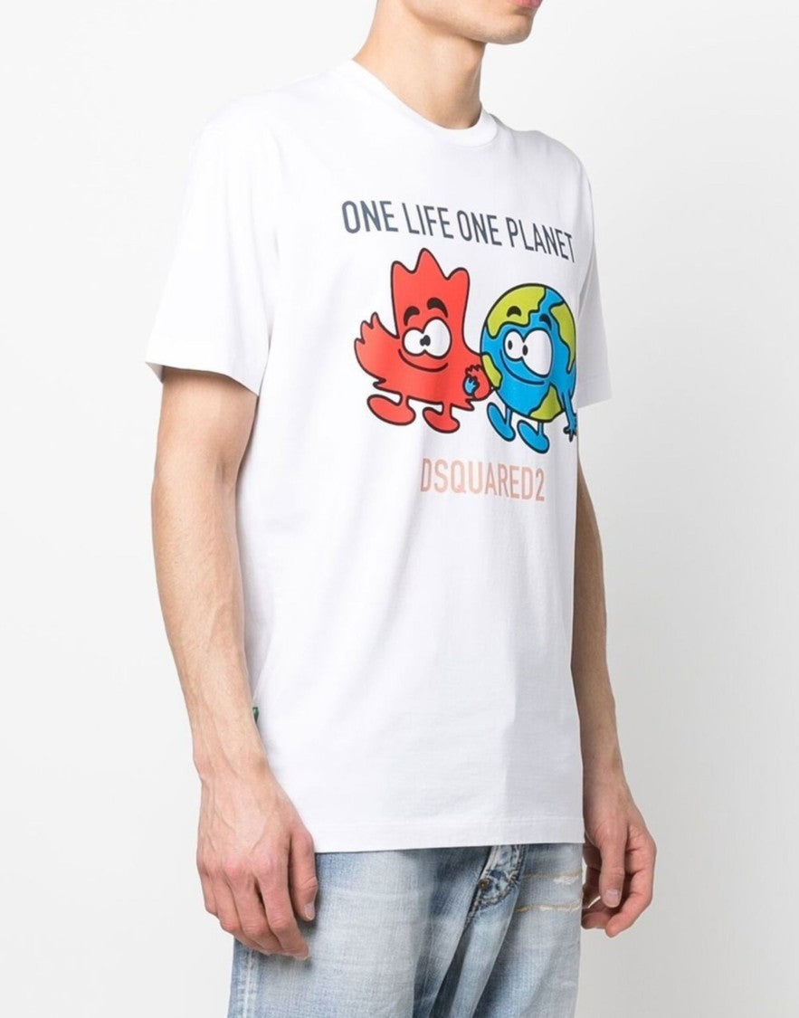 Dsquared2 One Life One Planet Logo T-Shirt