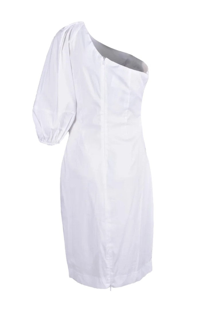 Access Fashion White Cotton Stretch Dress