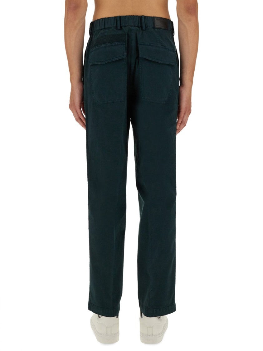 Helmut Lang High-Waisted Green Cargo Pants