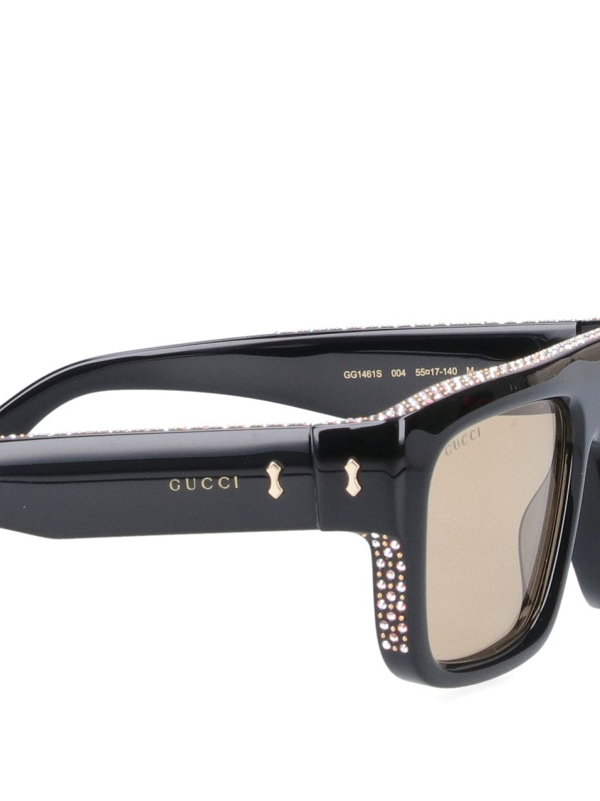 Gucci Rectangular Sunglasses – Black