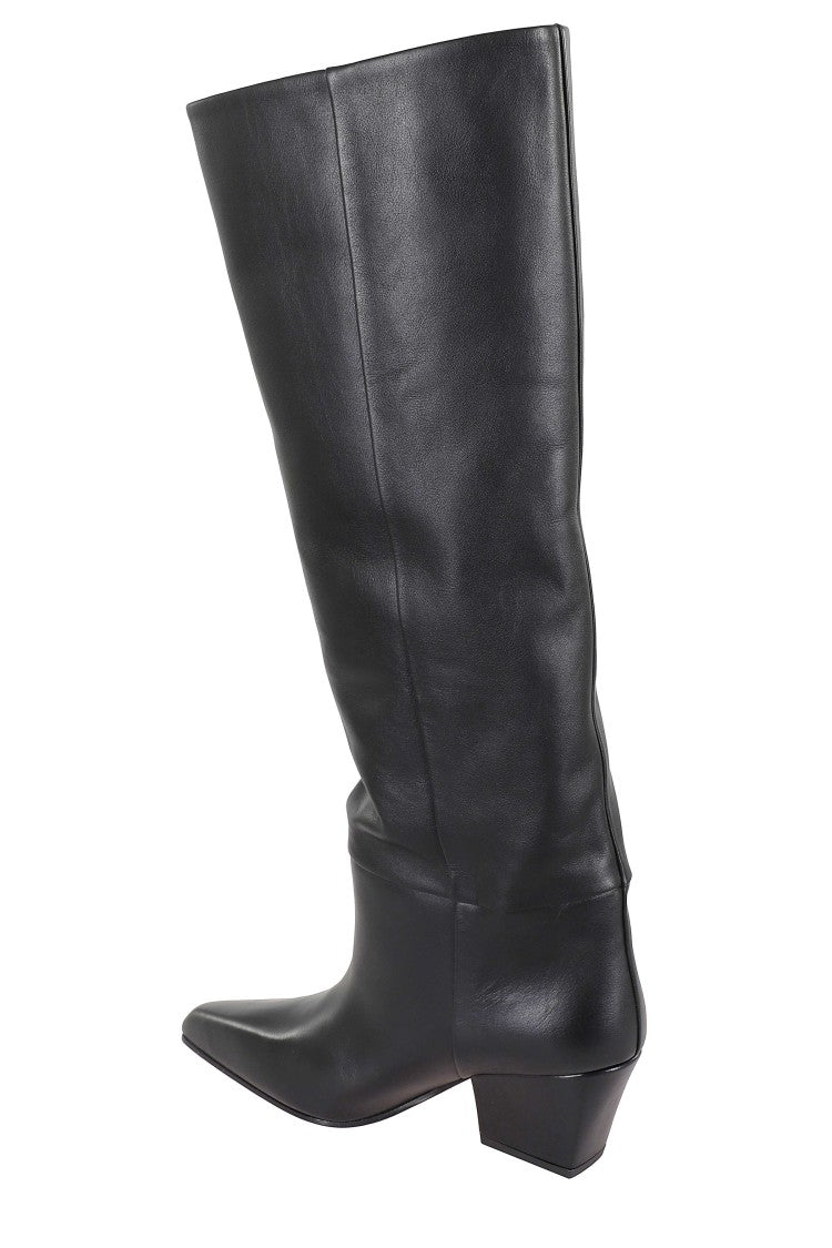 Paris Texas Black Jane 60 Pointed High Shaft Leather Boots