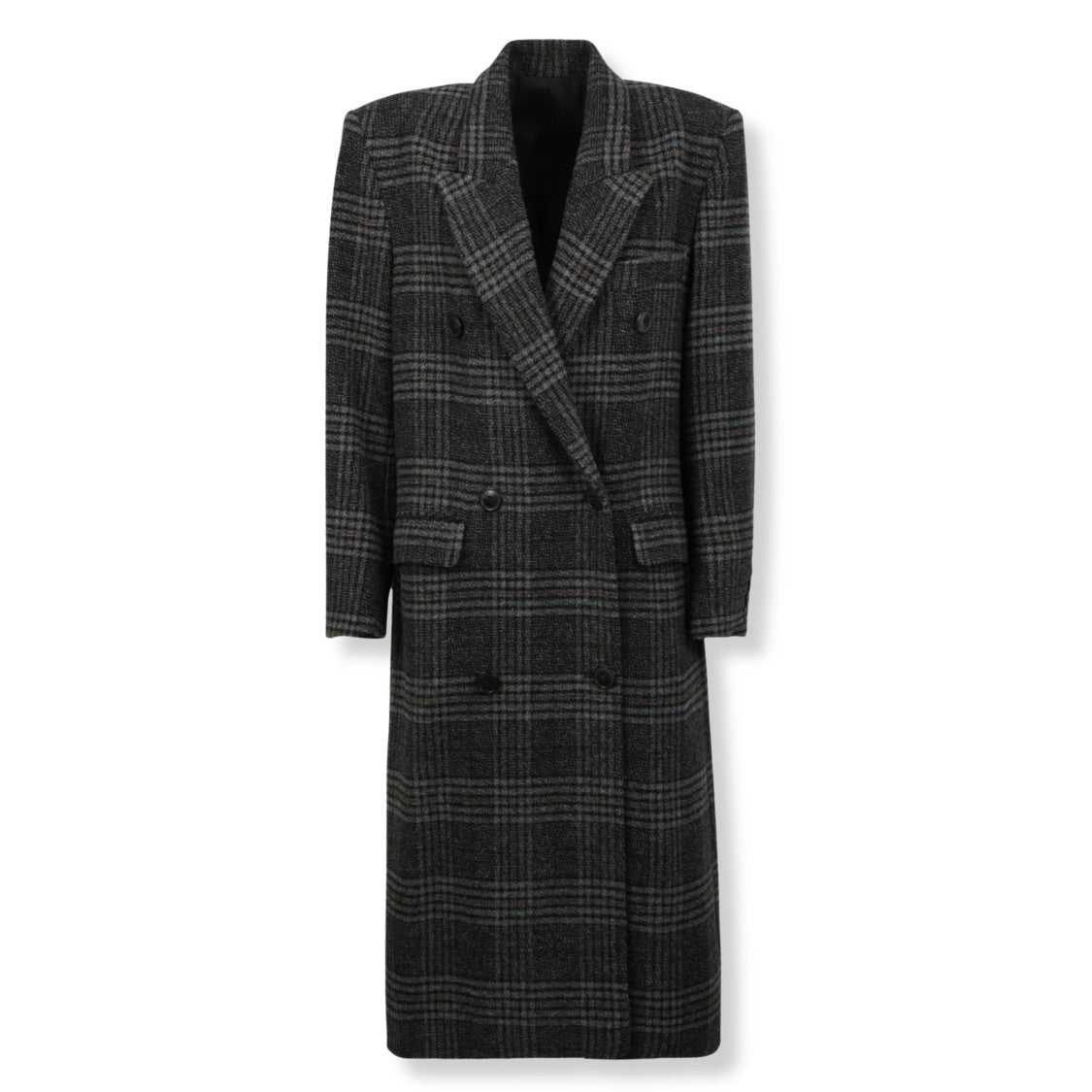Isabel Marant Étoile Double-Breasted Long Coat With Notched Lapel