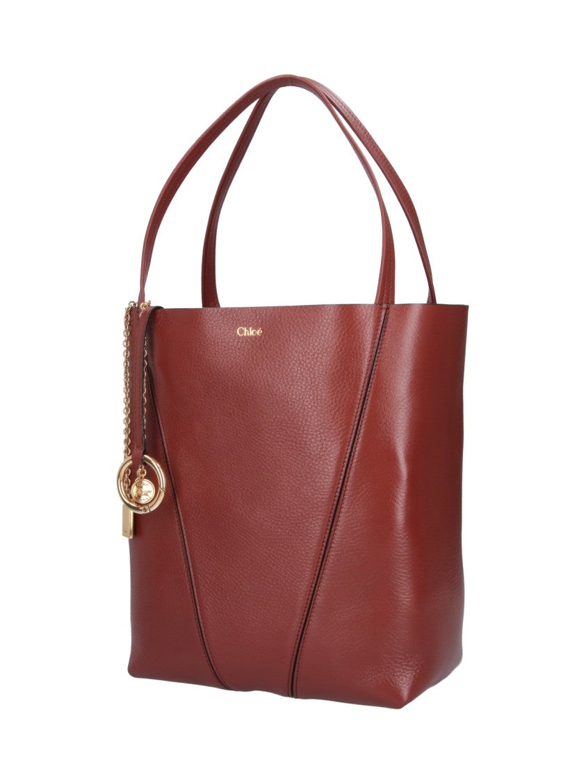 Chloé Structured Pebbled Leather Tote Bag