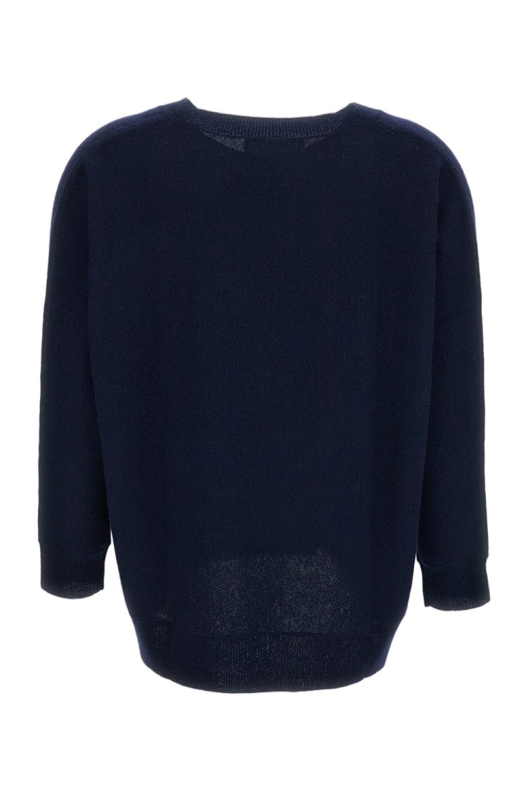 Lisa Yang Blue Kenny V-Neck Cashmere Sweater