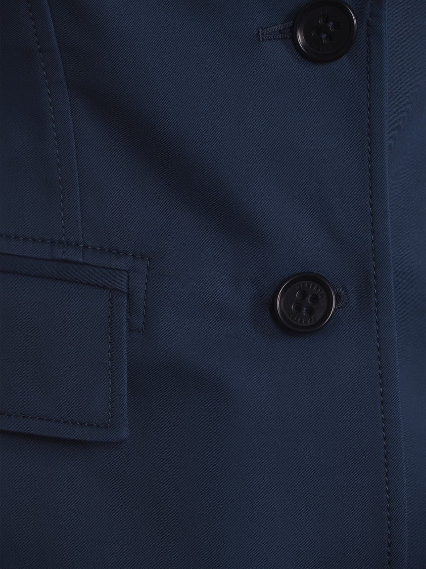 Alberta Ferretti Fitted Blue Tailored Jacket