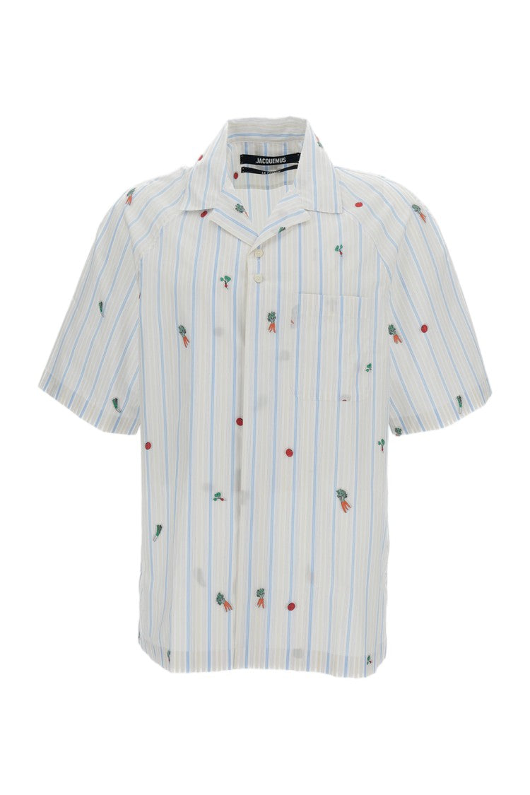 Jacquemus Striped Cotton Jacquard Bowling Shirt