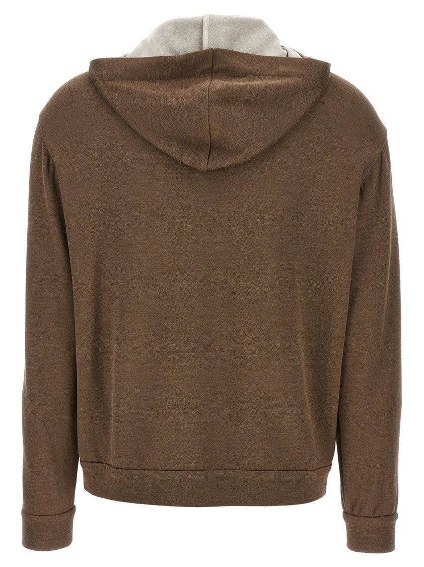 Brunello Cucinelli Precious Zipper Pull' Hoodie