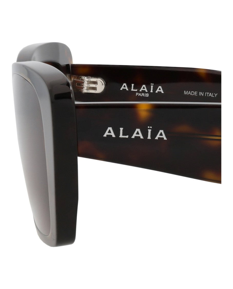 Alaïa Square-Frame Sunglasses With Tortoiseshell Pattern And Saddle Nose Bridge
