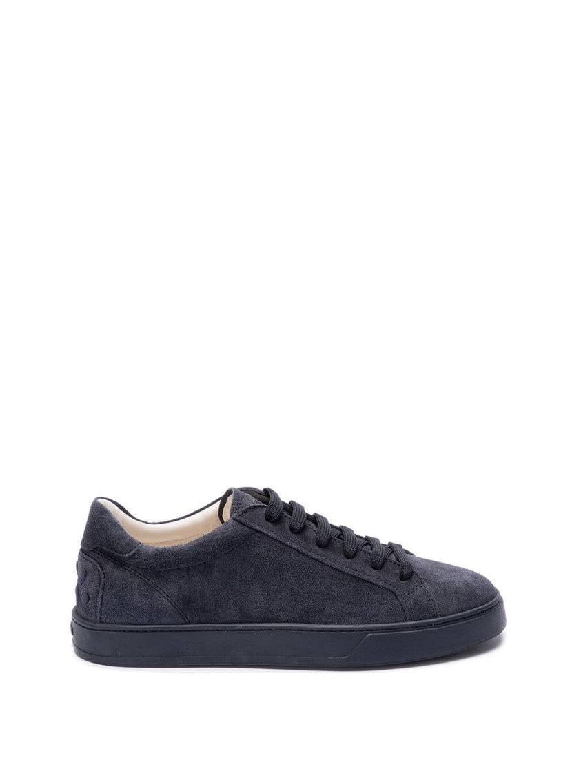 Tod's Lace-Up Suede Sneakers With Sturdy Rubber Sole