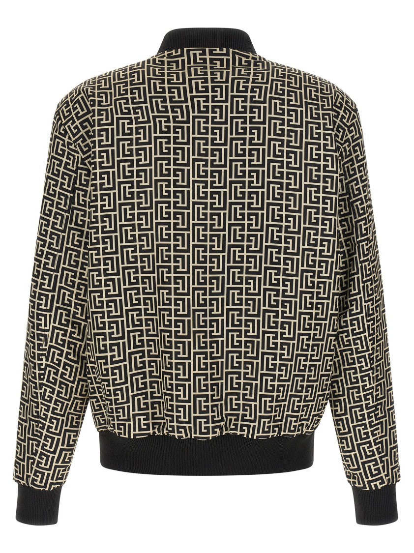 Balmain 'Monogram' Reversible Bomber Jacket