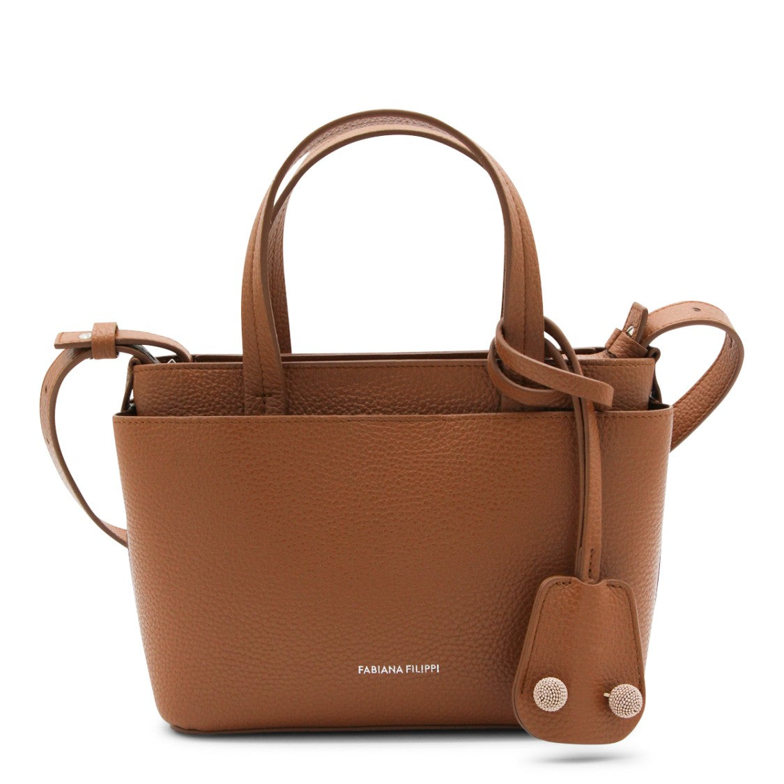 Fabiana Filippi Brown Leather Top Handle Bag