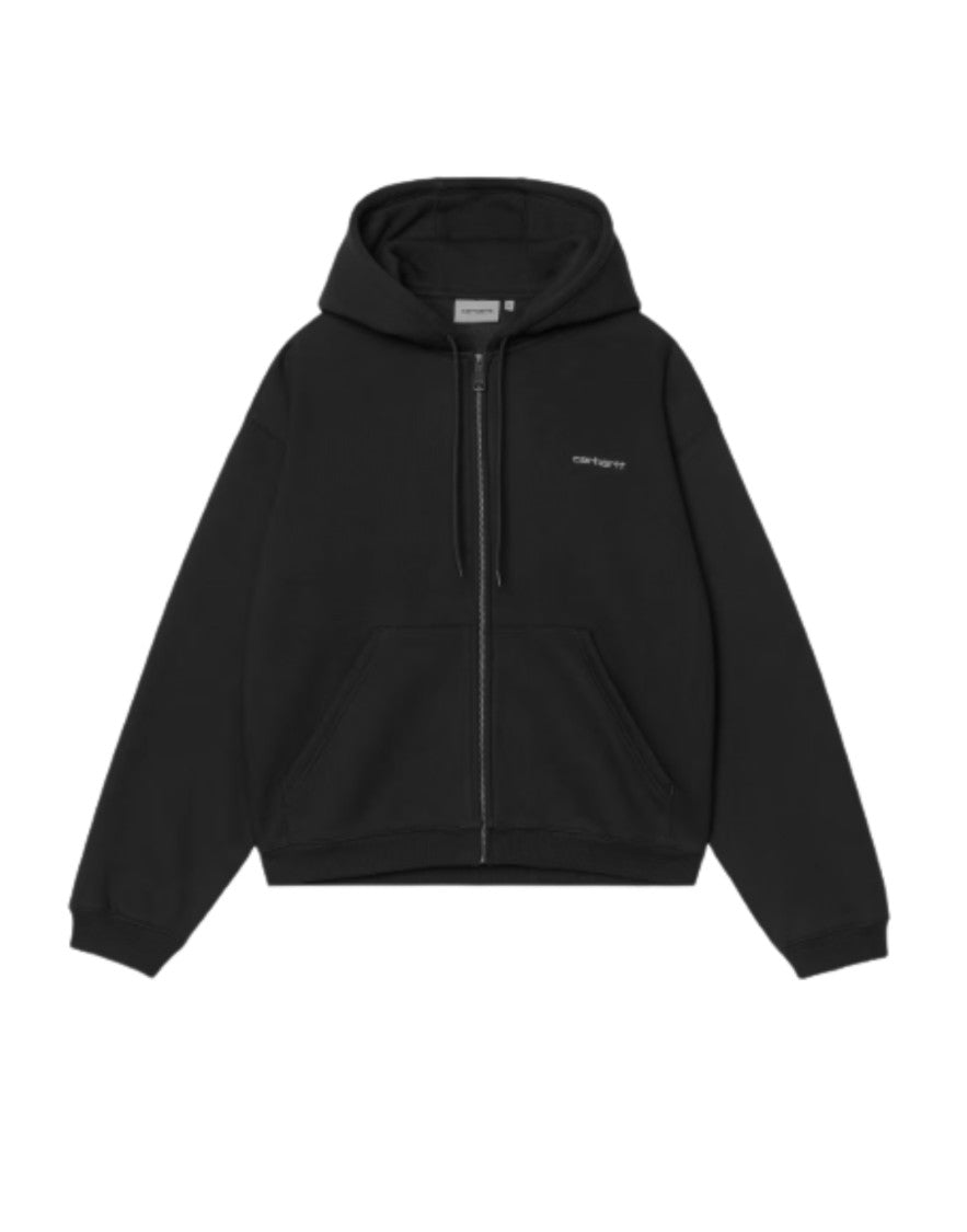 Carhartt Wip Black Ebbert Heavyweight Polycotton Hooded Sweatshirt
