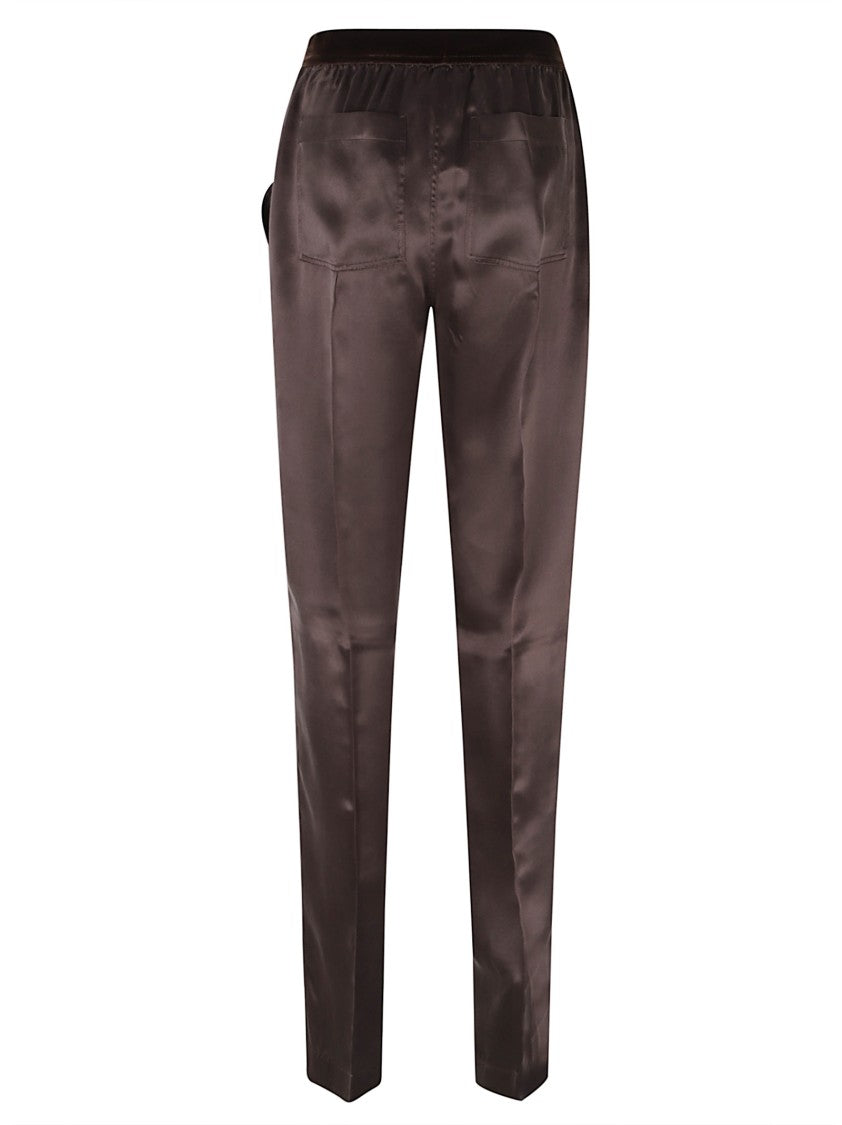 Tom Ford Tailored Silk Trousers With Comfortable Elastic Waistband
