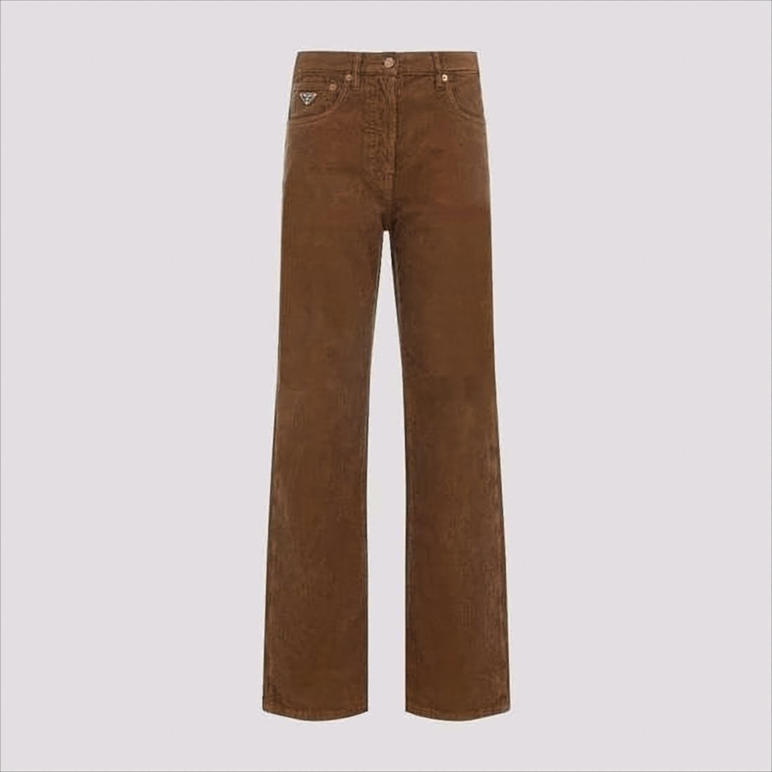 Prada Brown High-Waisted Straight Pants