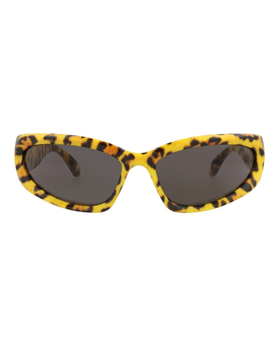 Balenciaga Shield-Frame Bio Injection Sunglasses With Saddle Nose Bridge
