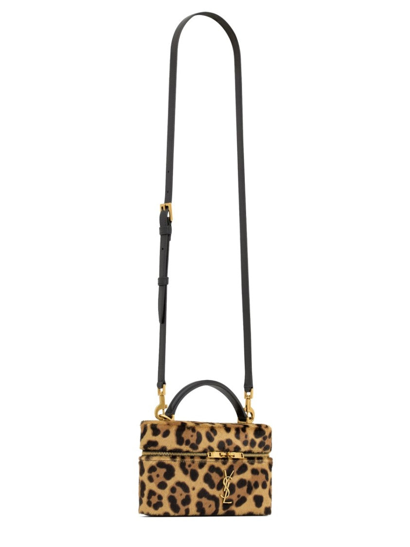 Saint Laurent Brown Vanity Gaby Calf Leather Shoulder Bag