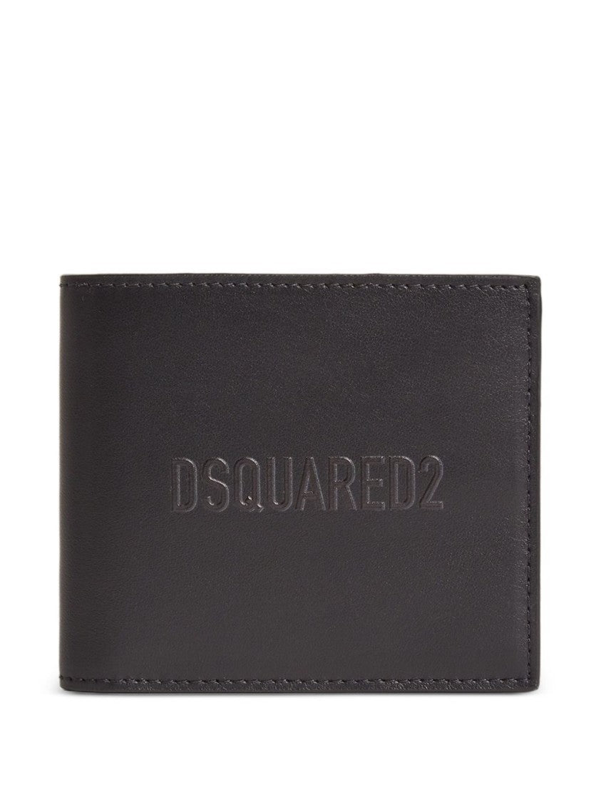 Dsquared2 Bifold Nero Wallet With Embossed Branding