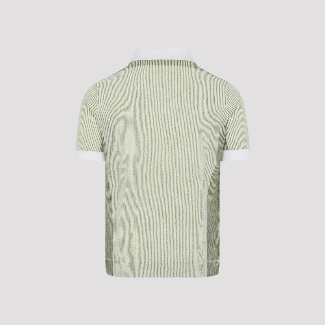 Casablanca Green Wool-Linen Blend Modern Fit Polo