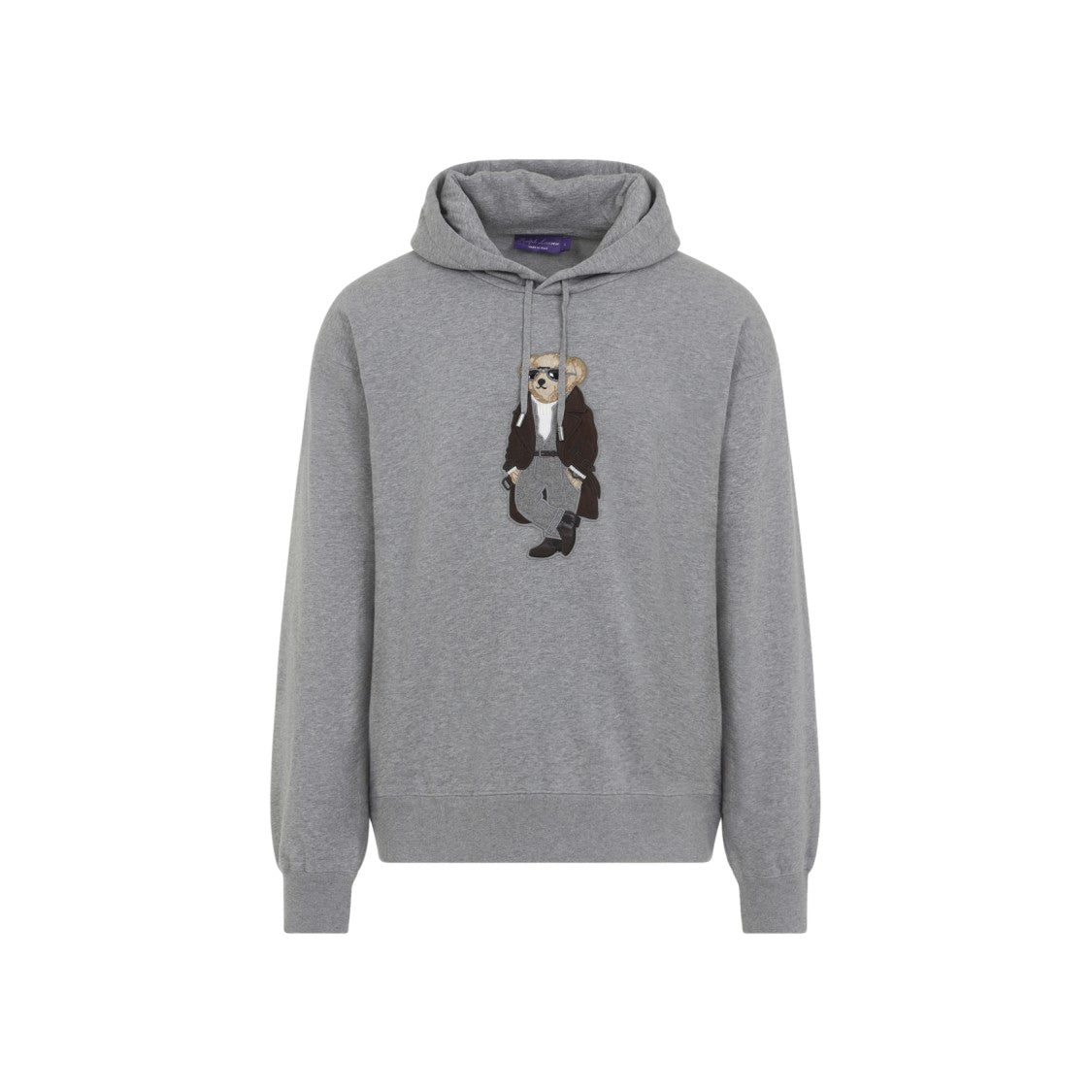 Ralph Lauren X Purple Label Heather Grey Cotton-Cashmere Blend Hooded Sweatshirt