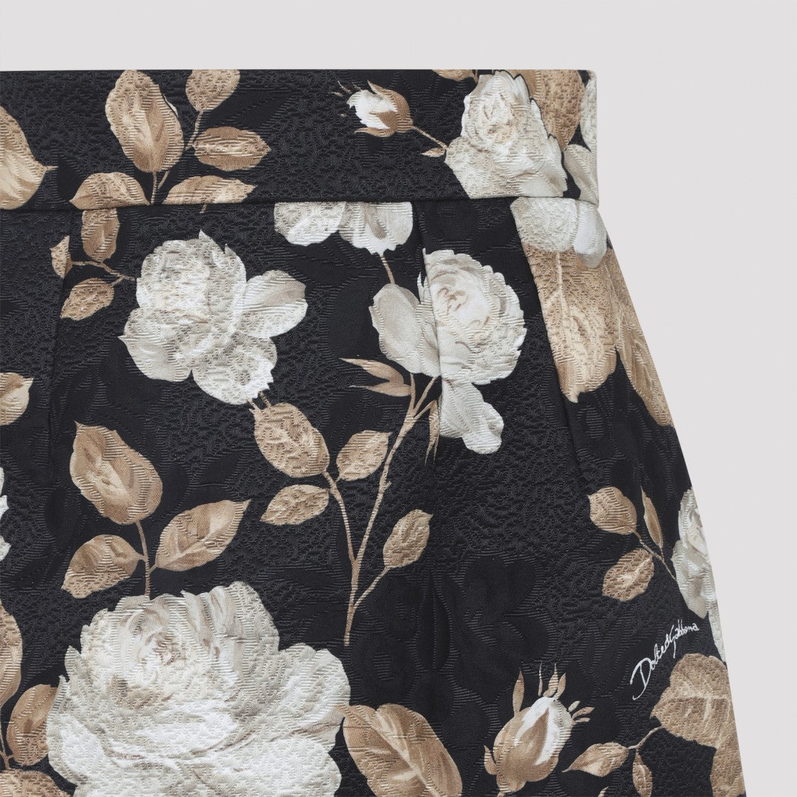 Dolce & Gabbana Black Cotton Mini Skirt