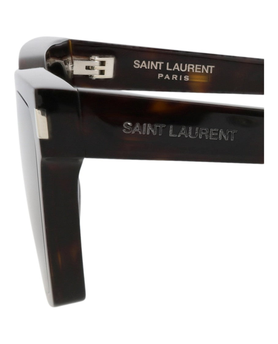 Saint Laurent Cat Eye Sunglasses In Recycled Acetate With Tortoiseshell Pattern