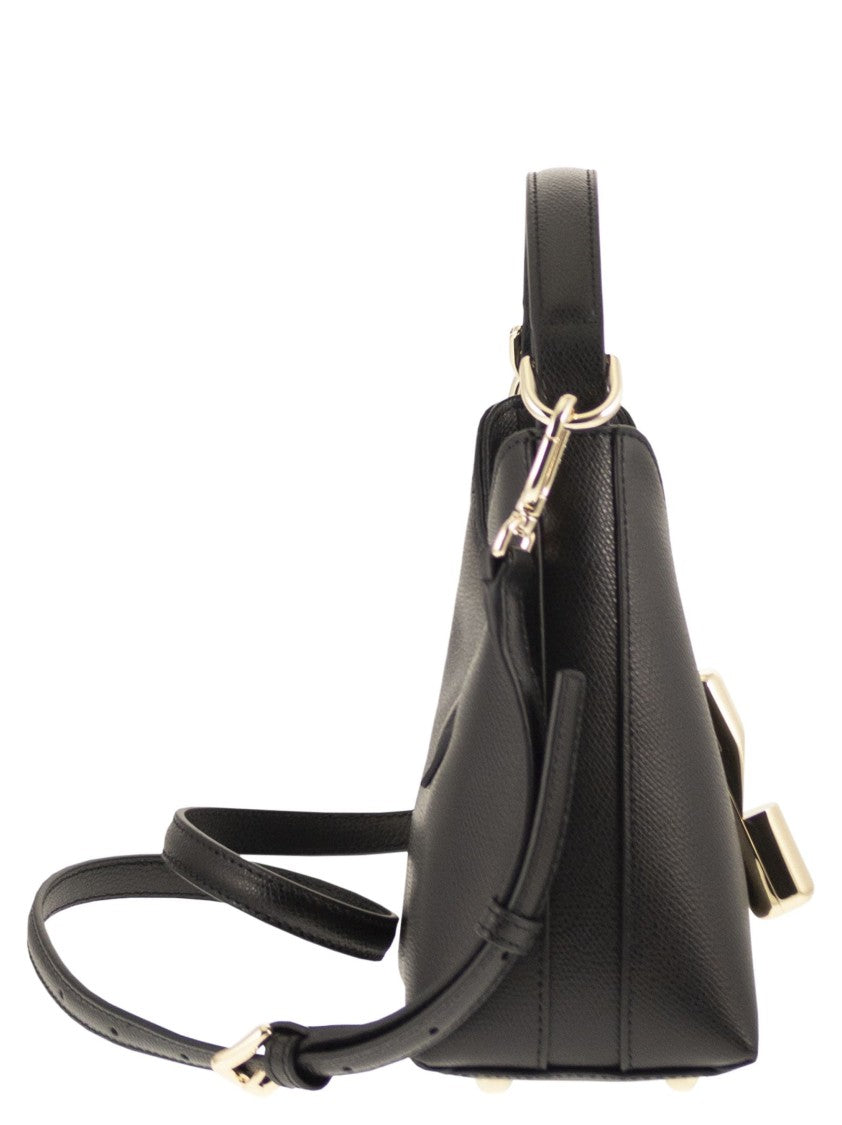 Furla Trapezoidal Mini Hobo Bag With Iconic Hardware