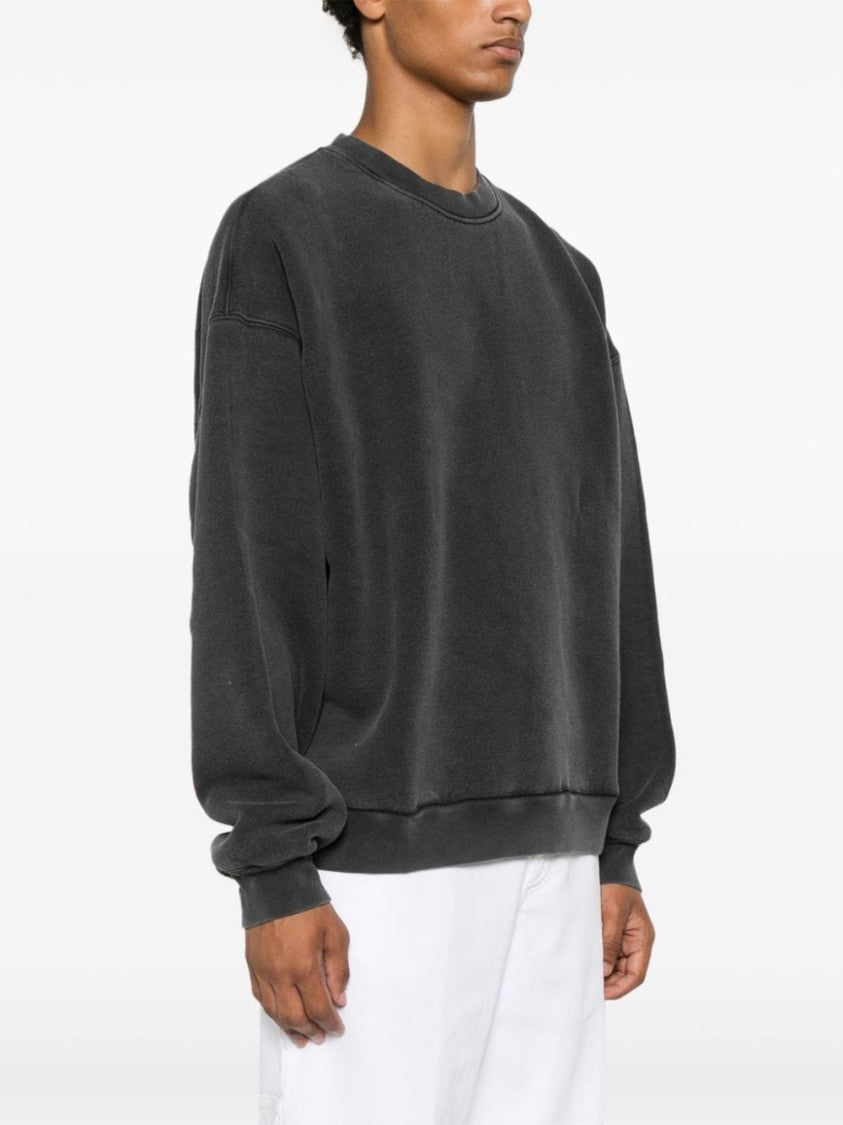 Axel Arigato Anthracite Grey Typo-Embroidered Jersey Sweatshirt