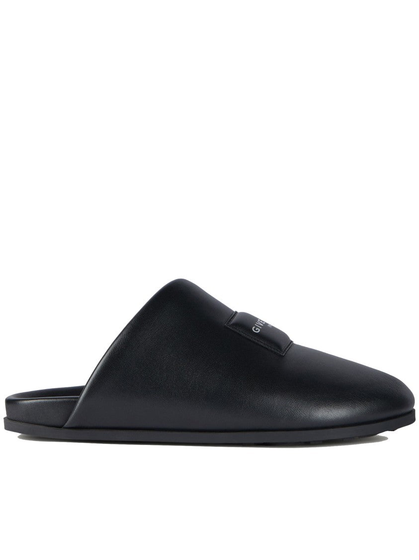 Givenchy Puffy Black Lamb Skin Pointed Mules