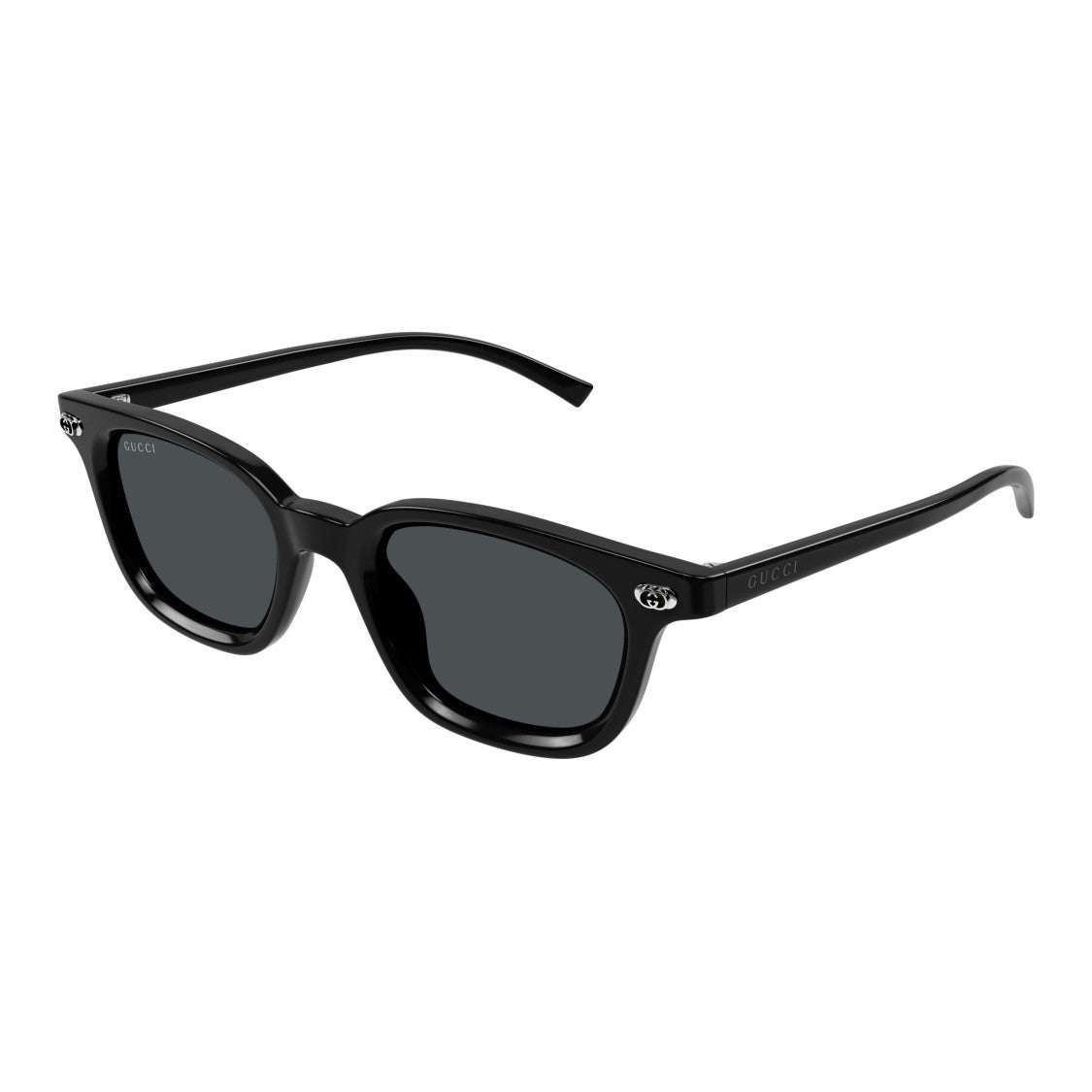Gucci Classic Square Frame Dark-Tinted Sunglasses With Slim Temples