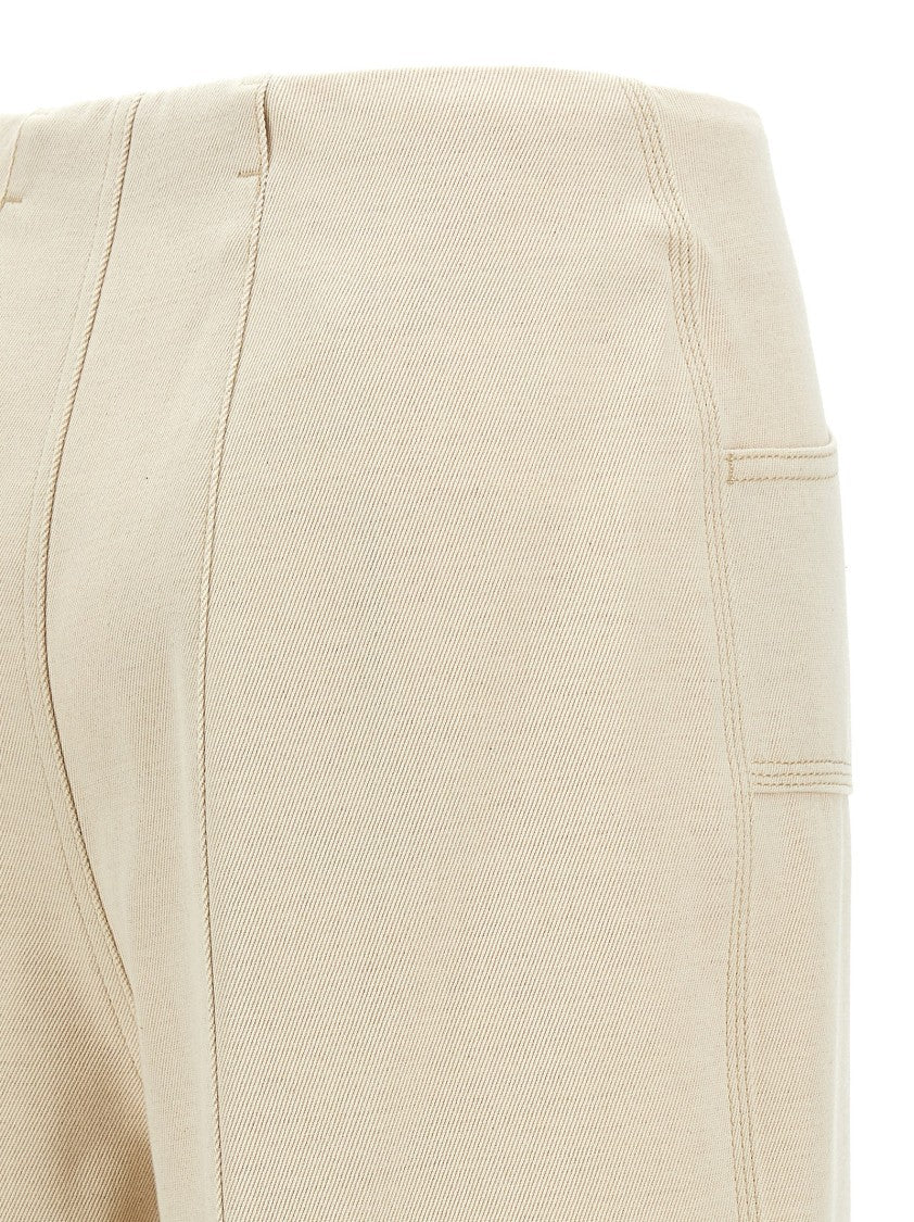 Philosophy Di Lorenzo Serafini Straight Wide-Leg Cotton Blend Canvas Pants