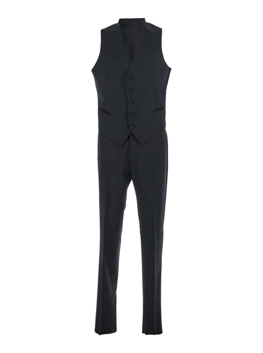Tagliatore Black Single-Breasted Suit With Jacket